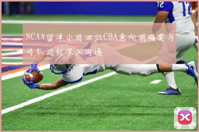 NCAA留洋小将回归CBA意向明确需与母队进行深入沟通